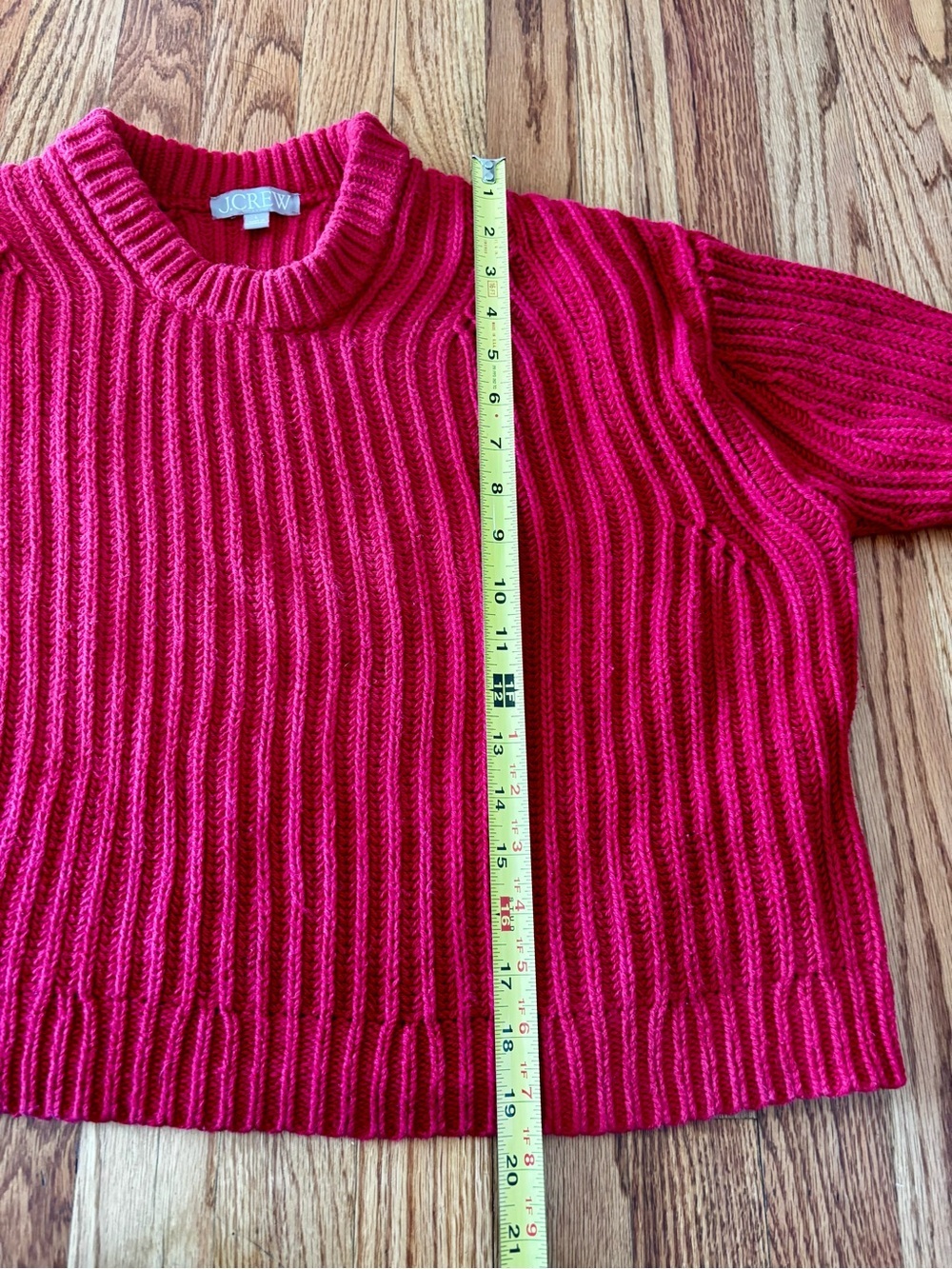 J. Crew Ribbed Crewneck Sweater in Red - Picture 6 of 7